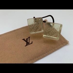 Louis Vuitton Louis Vuitton Red & Blue Lucite Cube LV Logo Crystal